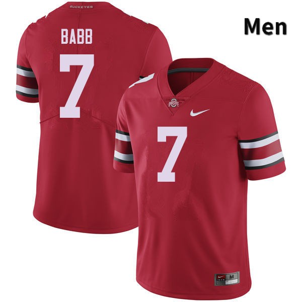 Men's Ohio State Buckeyes #7 Kamryn Babb Red Authentic College Stitched Football Jersey 23TC045CX